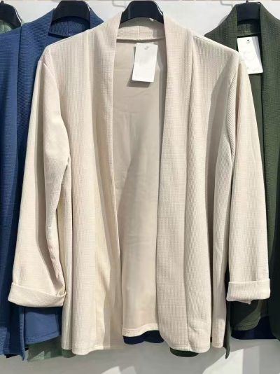 Blazer talla grande manga remangada