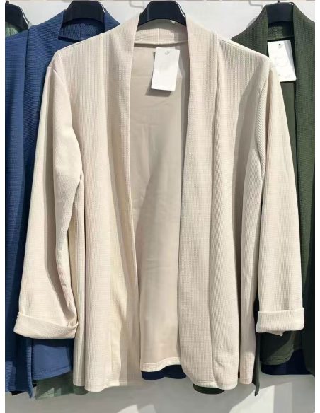 Blazer talla grande manga remangada