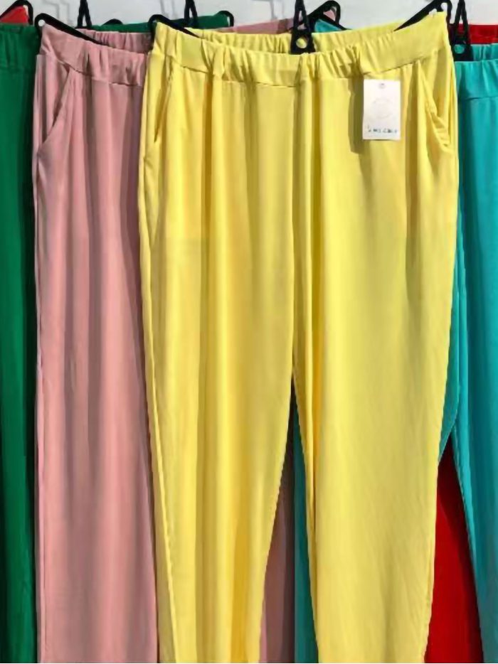 Pantalón lycra bolsillos talla grande