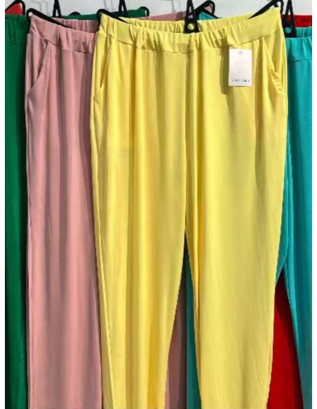 Pantalón lycra bolsillos talla grande