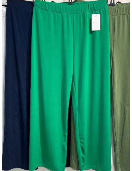 Pantalón recto lycra cintura elástica talla grande