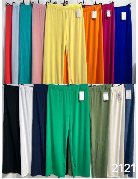 Pantalón recto lycra cintura elástica talla grande