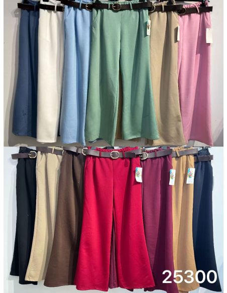 Pantalón palazzo cinturón