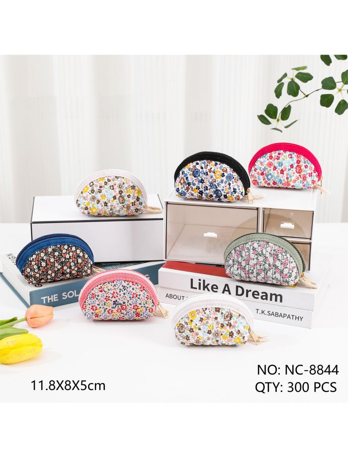 Monedero media luna estampado floral