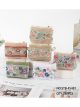 Colorful embroidered raffia effect coin pouch