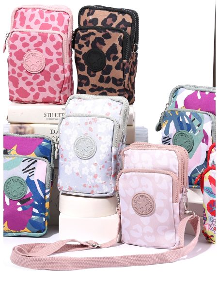 Mini bandolera porta móvil estampada