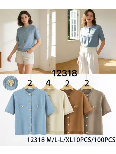 Cárdigan manga corta botones dorados 2