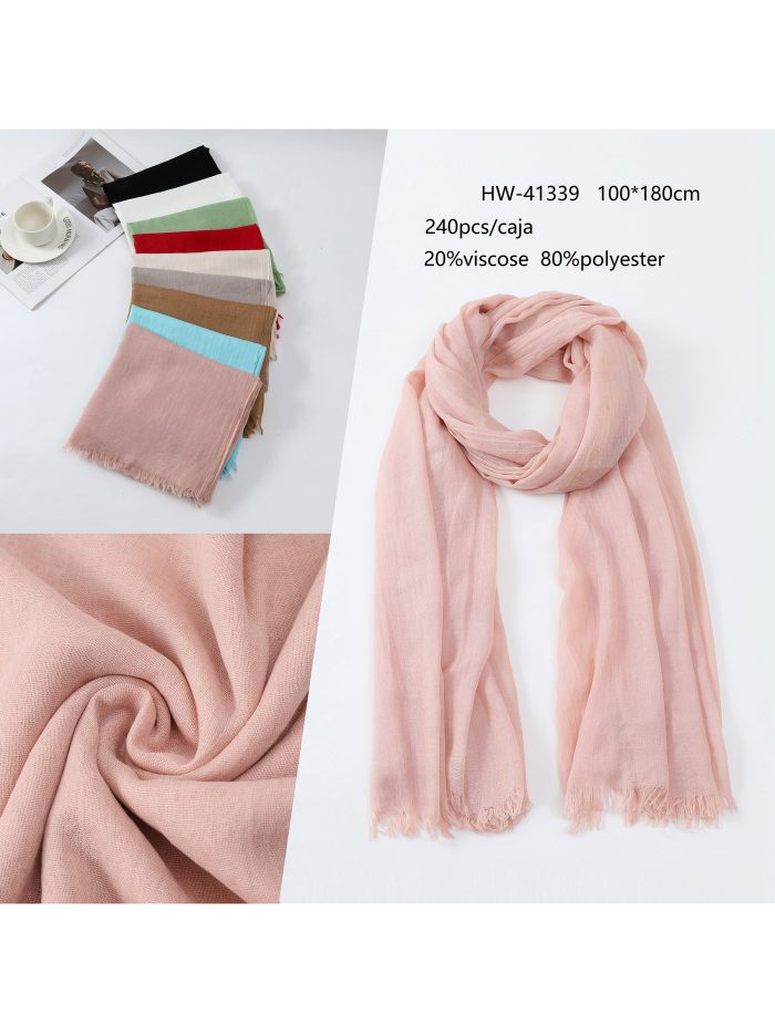 Fular liso desflecado