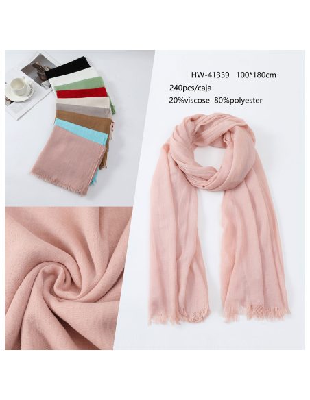 Fular liso desflecado