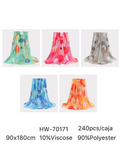 Fular estampado círculos abstractos 2