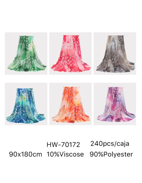 Fular estampado animal print abstracto