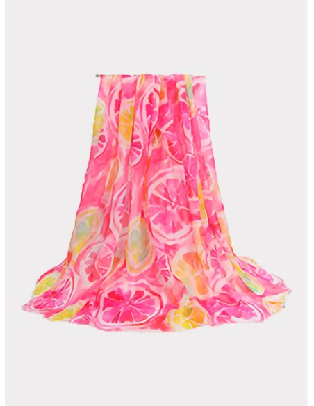 Sciarpa con stampa di agrumi