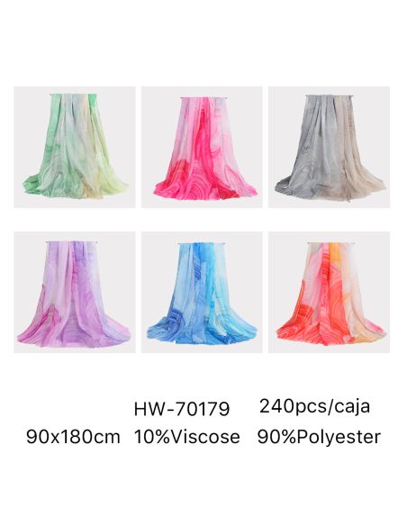 Fular ondas efecto degradado