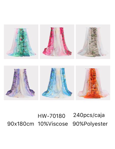 Sciarpa con bordo artistico