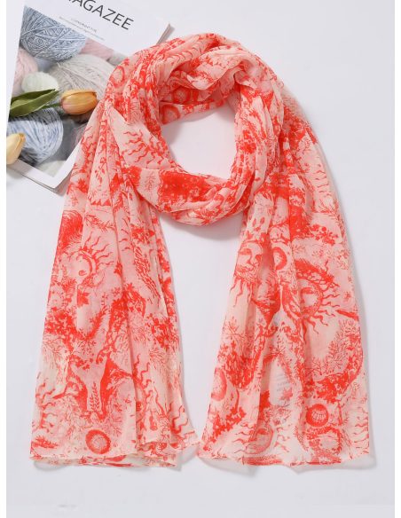 Lenço com estampa de sol