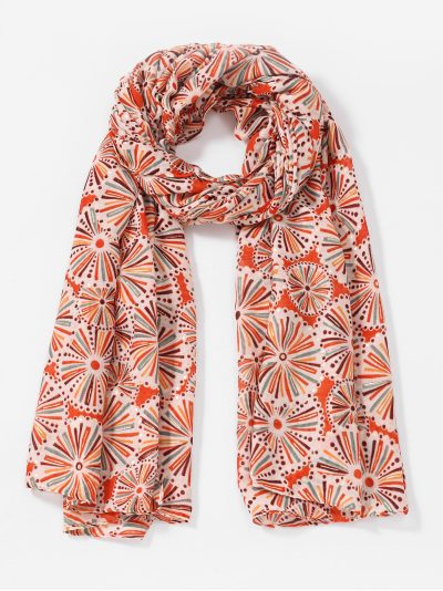 Fular geométrico brillo dorado