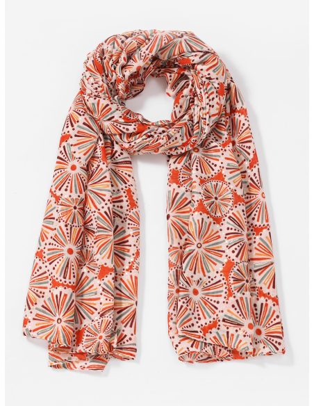 Fular geométrico brillo dorado