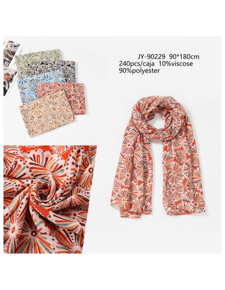 Fular geométrico brillo dorado