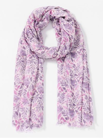 Fular hojas brillo dorado