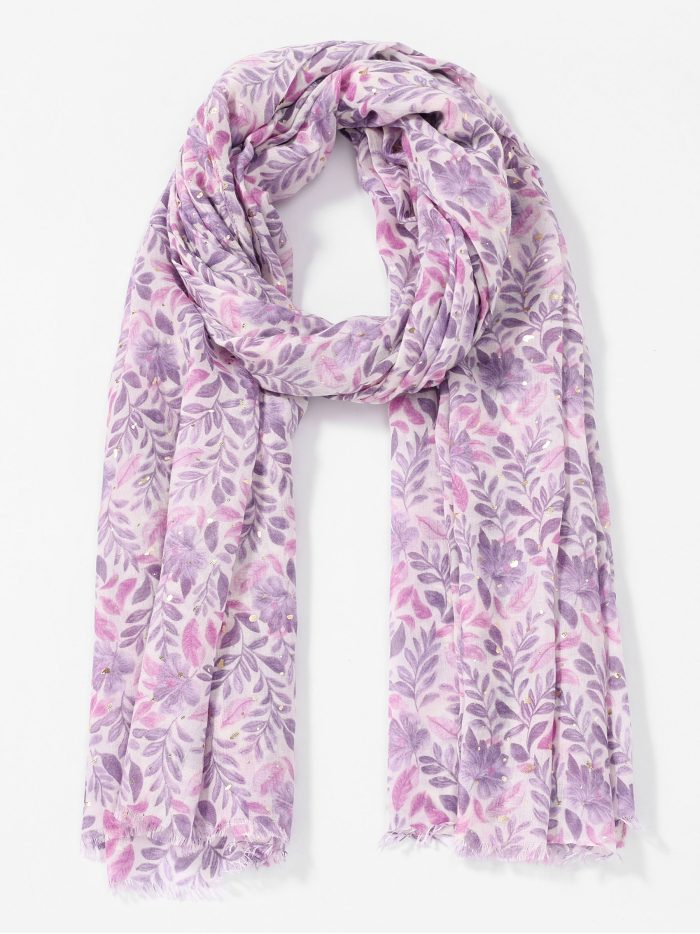 Fular hojas brillo dorado