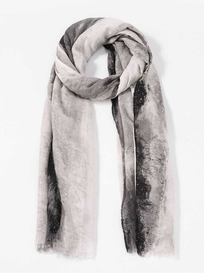 Lenço com degradê de glitter dourado