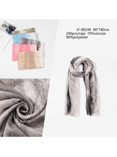 Fular degradado brillo dorado 2