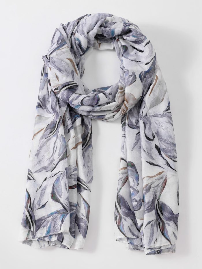 Fular hojas acuarela