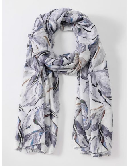 Fular hojas acuarela