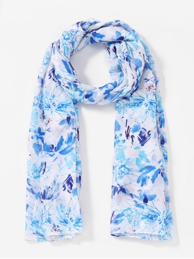 Fular flores acuarela