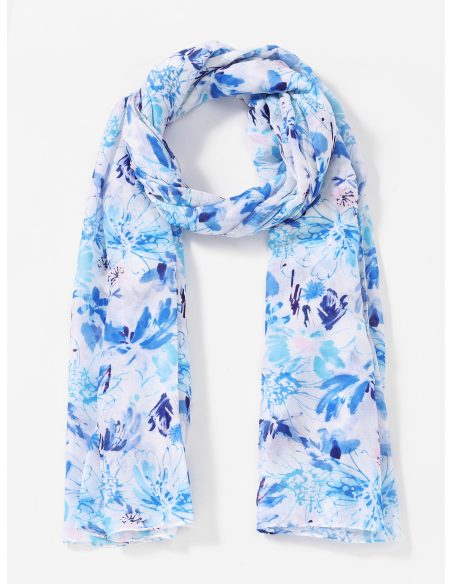 Fular flores acuarela