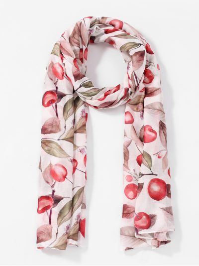 Fular cerezas acuarela