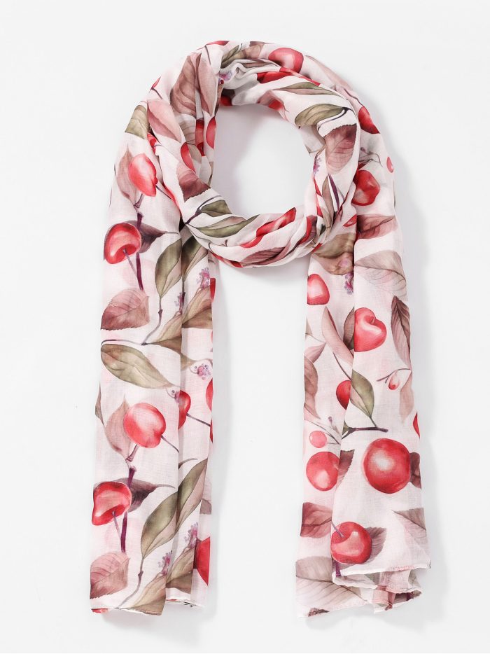 Fular cerezas acuarela