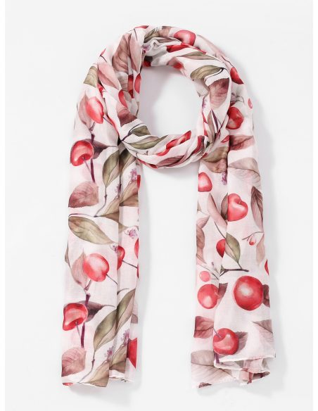 Fular cerezas acuarela