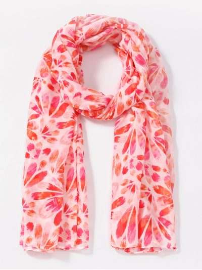 Fular floral efecto crayón