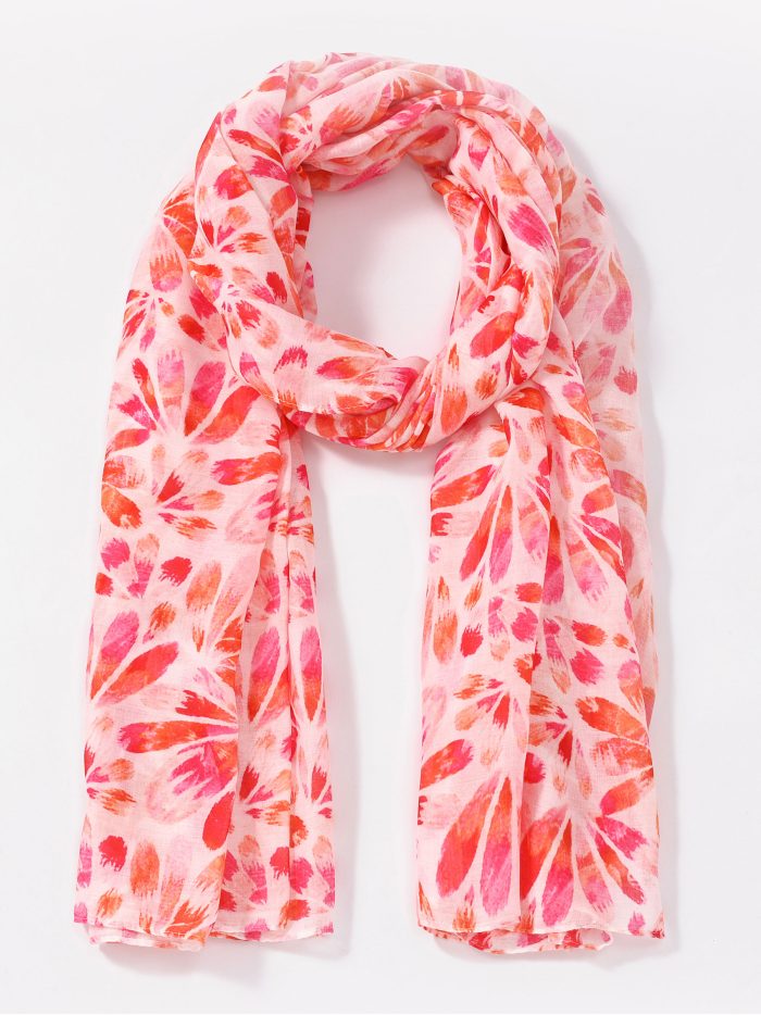 Fular floral efecto crayón