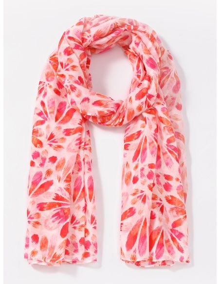 Fular floral efecto crayón