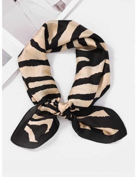 Sciarpa quadrata con stampa zebra