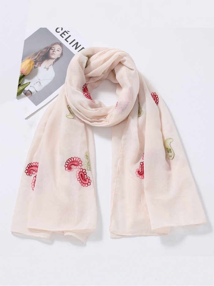 Fular bordado cachemir