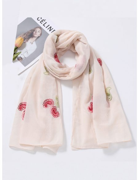 Fular bordado cachemir