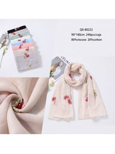 Fular bordado cachemir 2