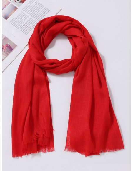 Fular liso efecto lino