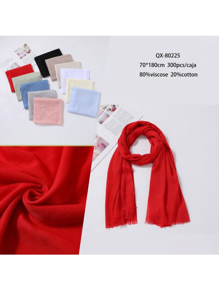 Fular liso efecto lino