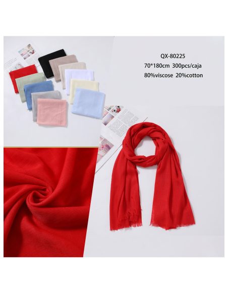 Fular liso efecto lino