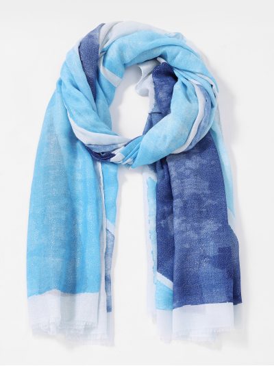 Fular geométrico brillo dorado