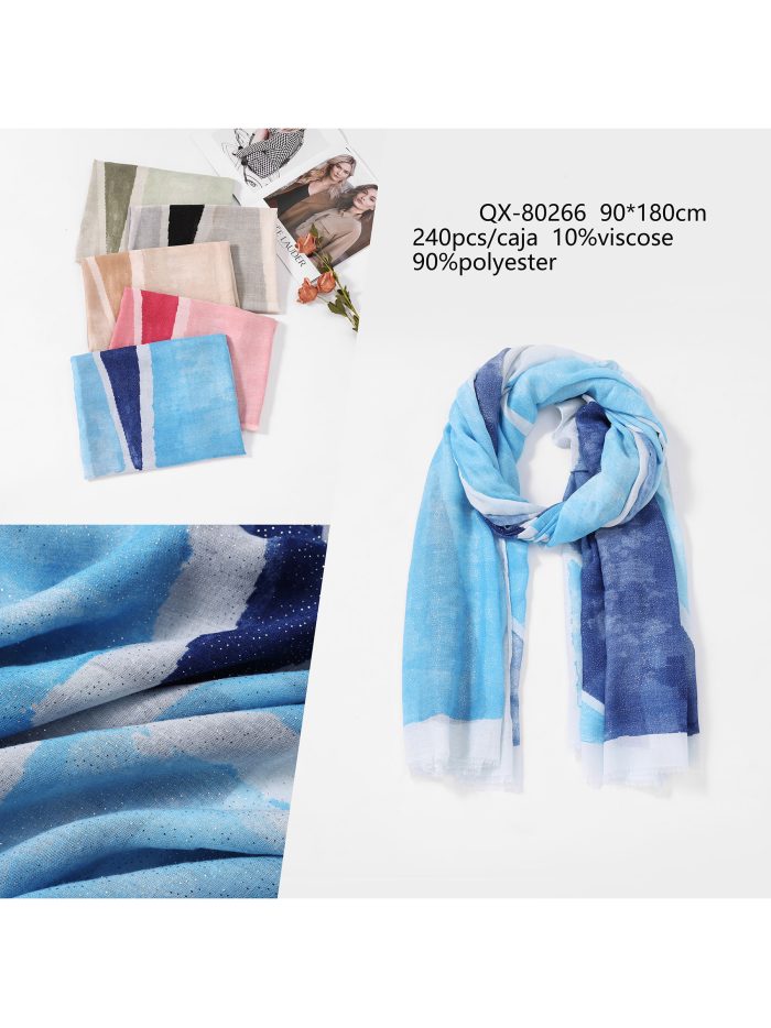 Fular geométrico brillo dorado