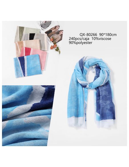 Fular geométrico brillo dorado