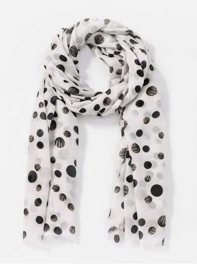 Fular lunares brillo dorado