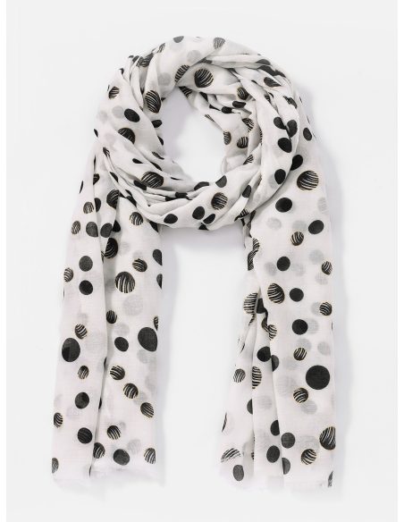 Fular lunares brillo dorado