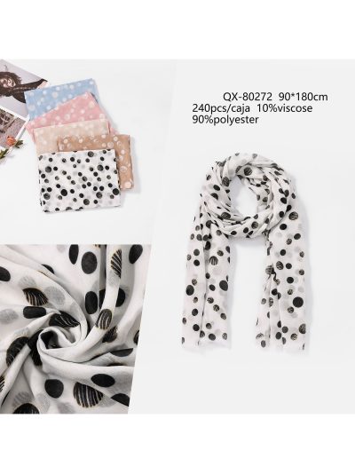 Fular lunares brillo dorado 2