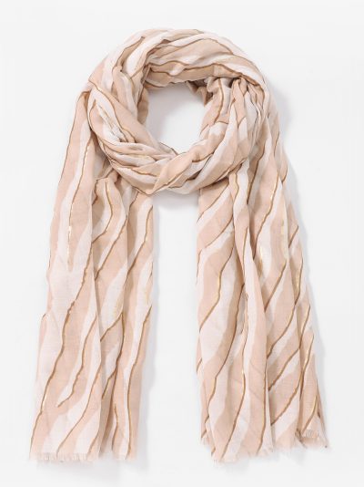 Fular zebra brillo dorado